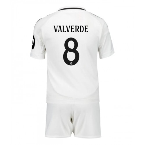 Real Madrid Federico Valverde #8 Domaci Dres za djecu 2024-25 Kratak Rukav (+ Kratke hlače)